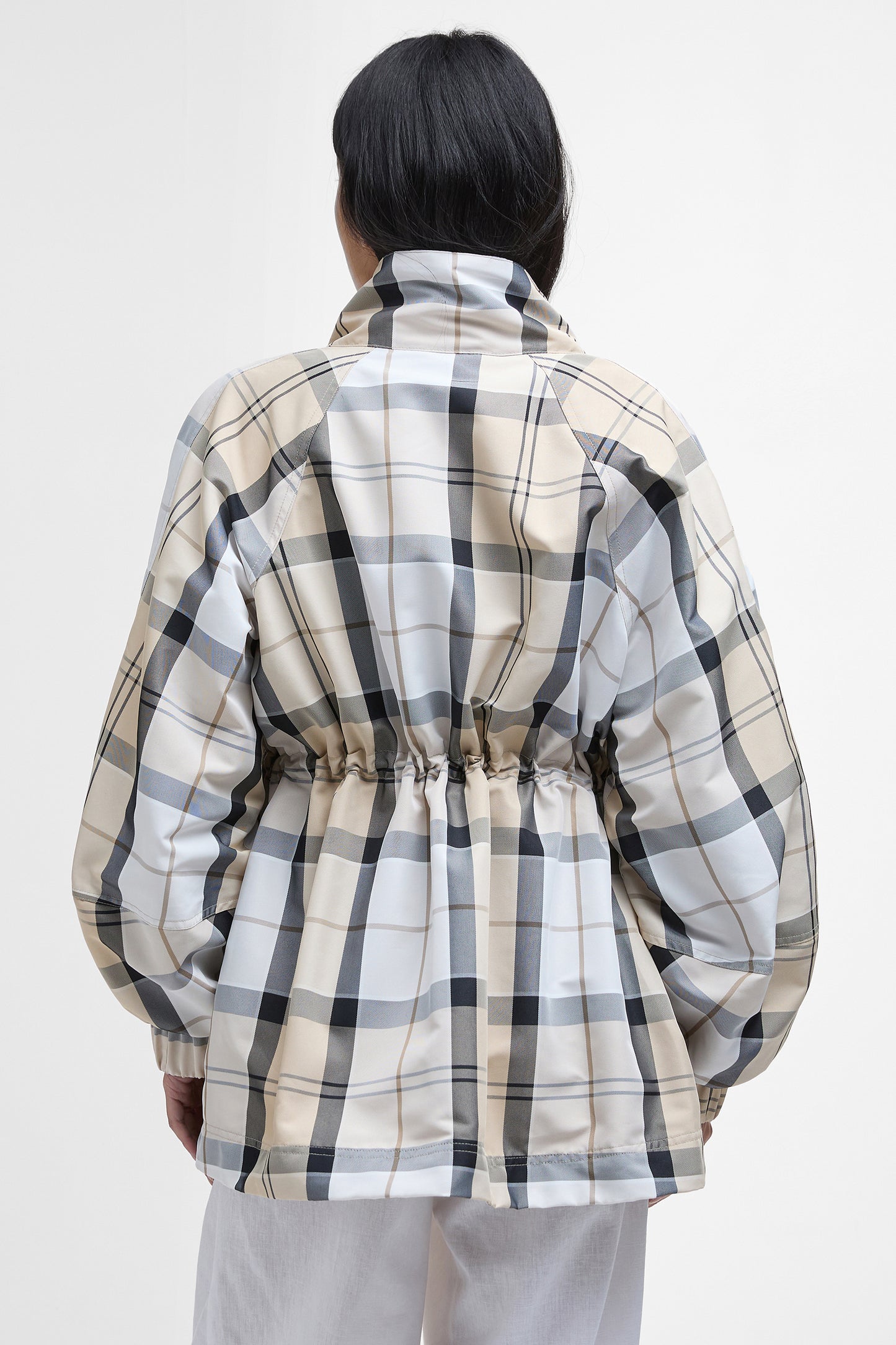 Suri Checked Showerproof Jacket Safari Dress Tartan/Mist