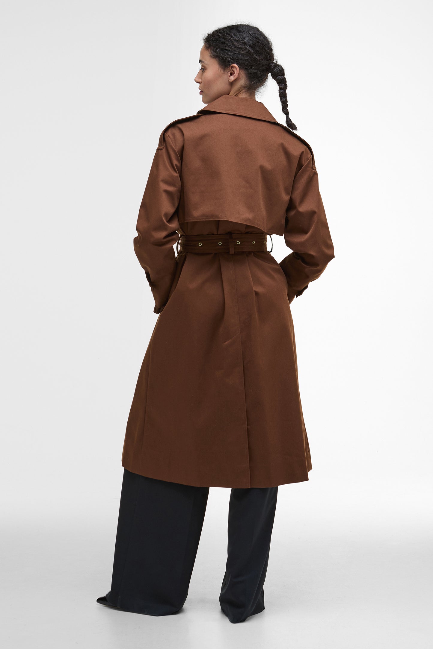 Aoife Trench Showerproof Vicuna/Hessian Tartan