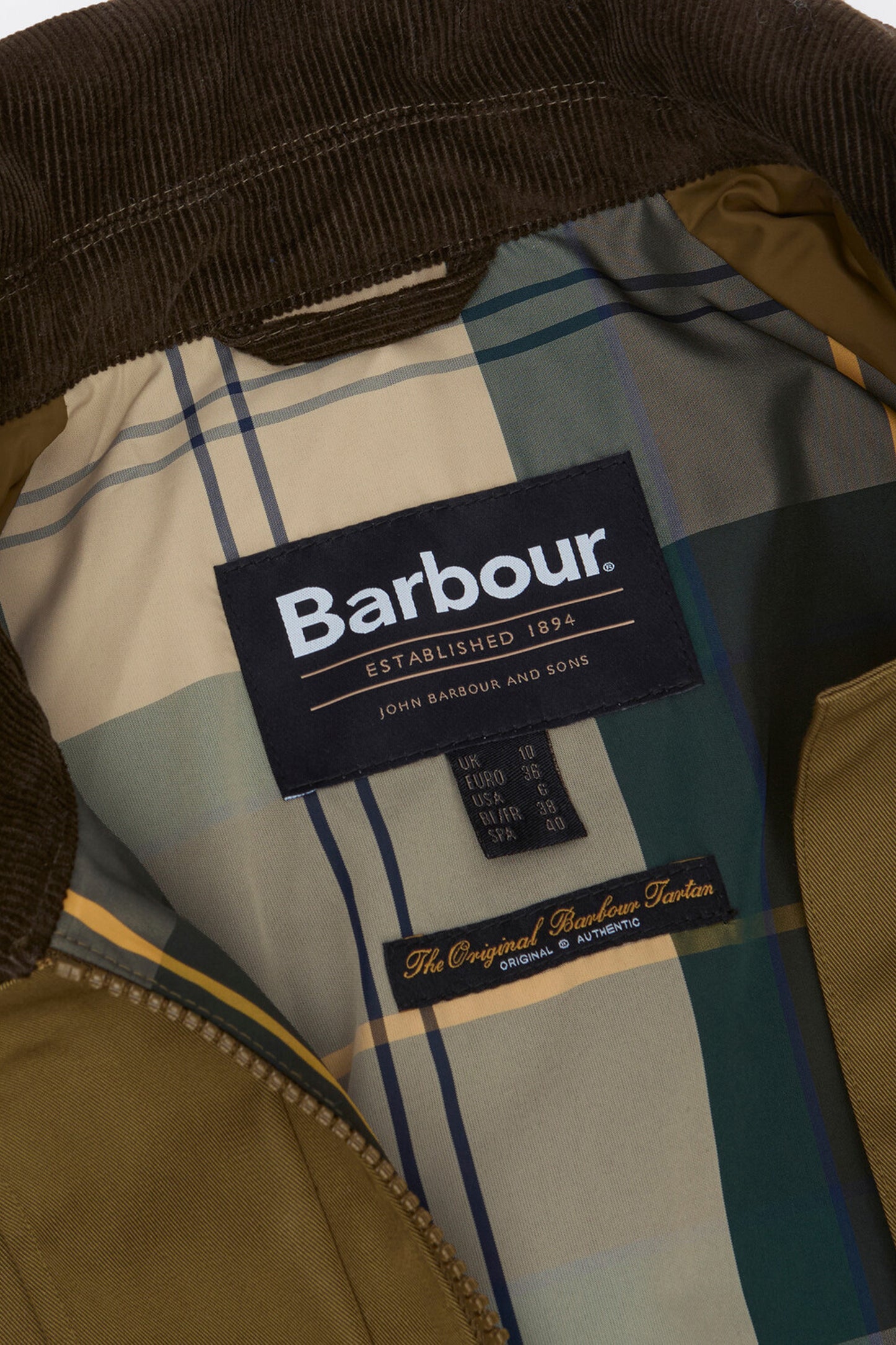 Bilsdale Showerproof Jacket Golden Olive/Ancient Tartan