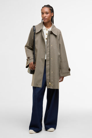 Kennedy Check Showerproof Jacket Sage Houndstooth/Mist