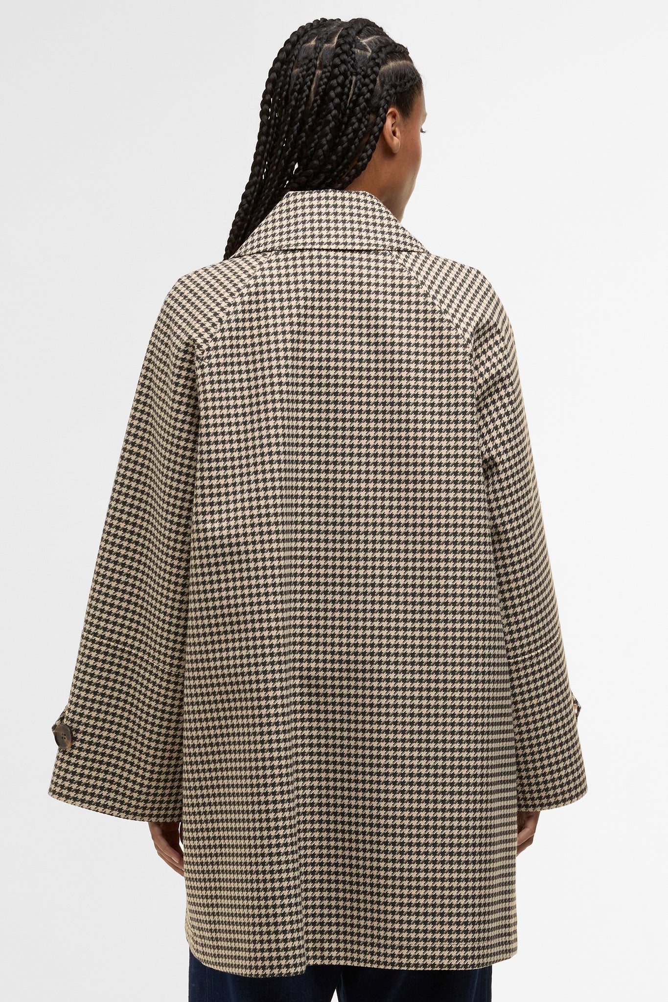 Kennedy Check Showerproof Jacket Sage Houndstooth/Mist