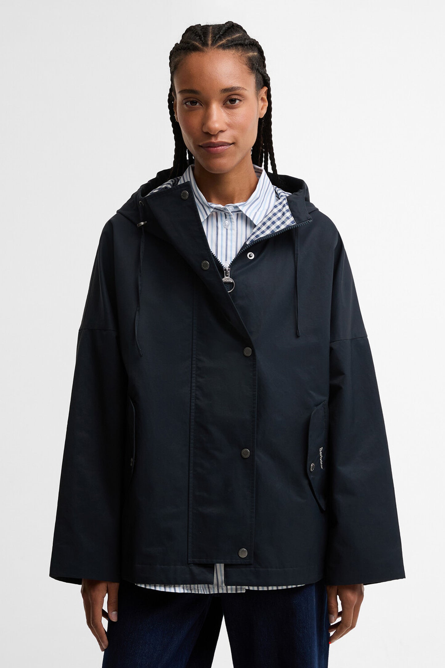 Kingswood Showerproof Jacket Dark Navy/Navy Gingham