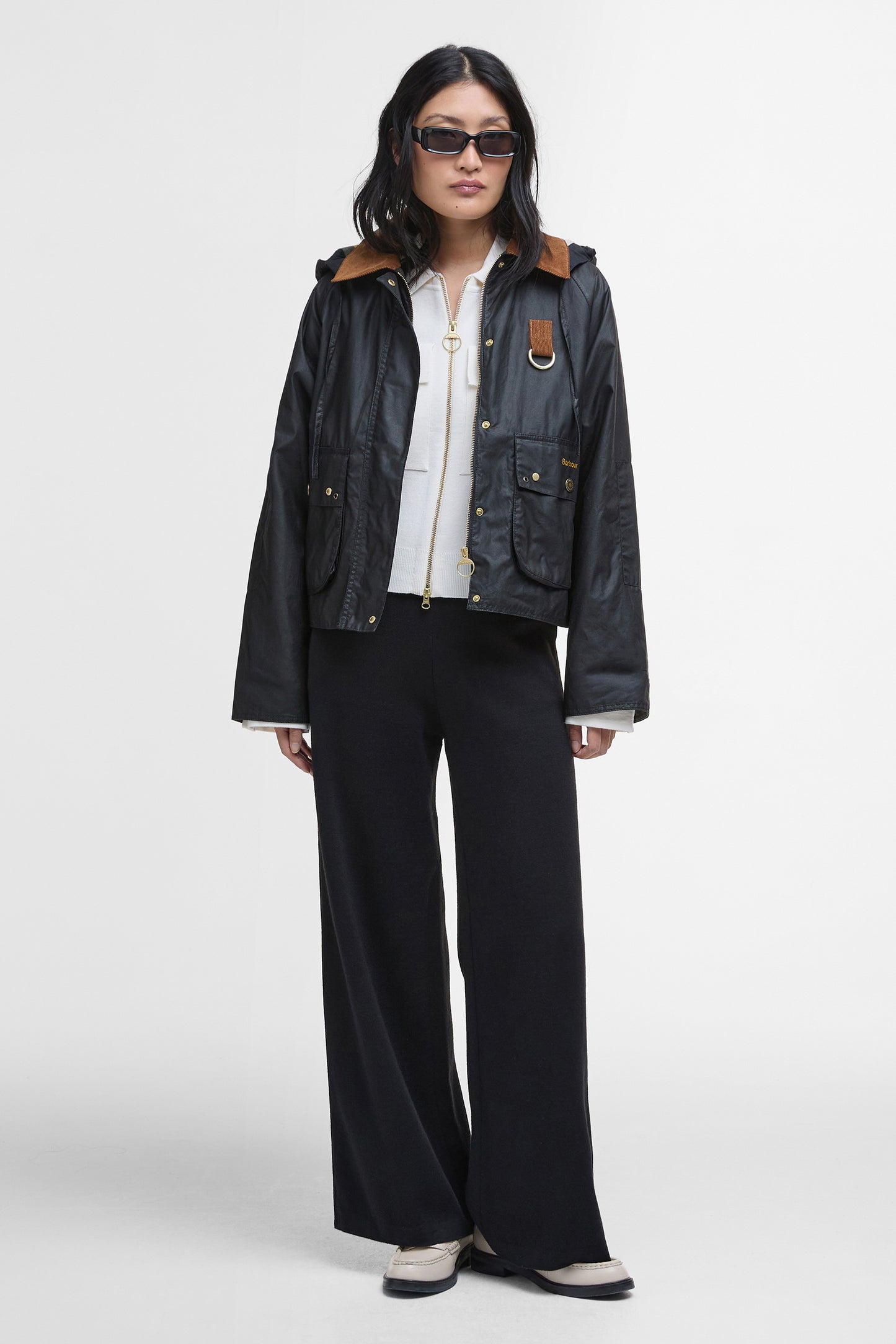 Erma Wax Jacket Black/Ancient Tartan