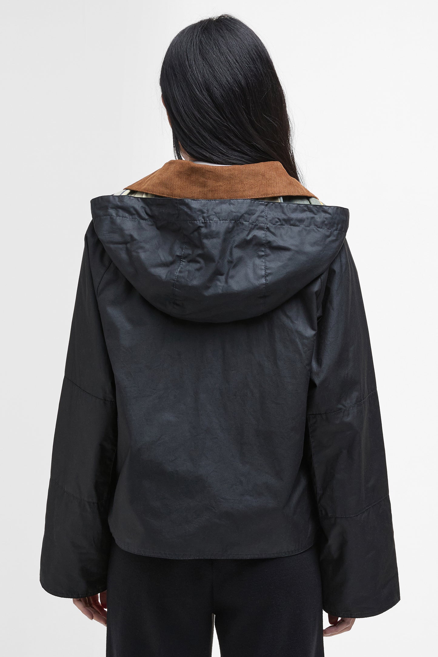 Erma Wax Jacket Black/Ancient Tartan