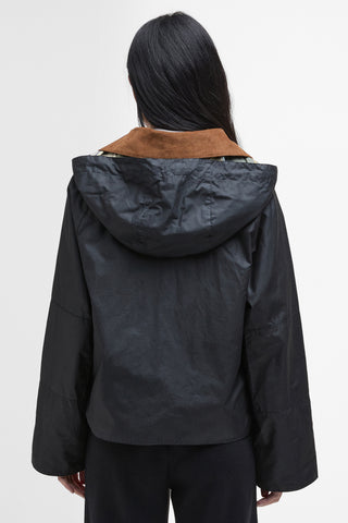 Erma Wax Jacket Black/Ancient Tartan
