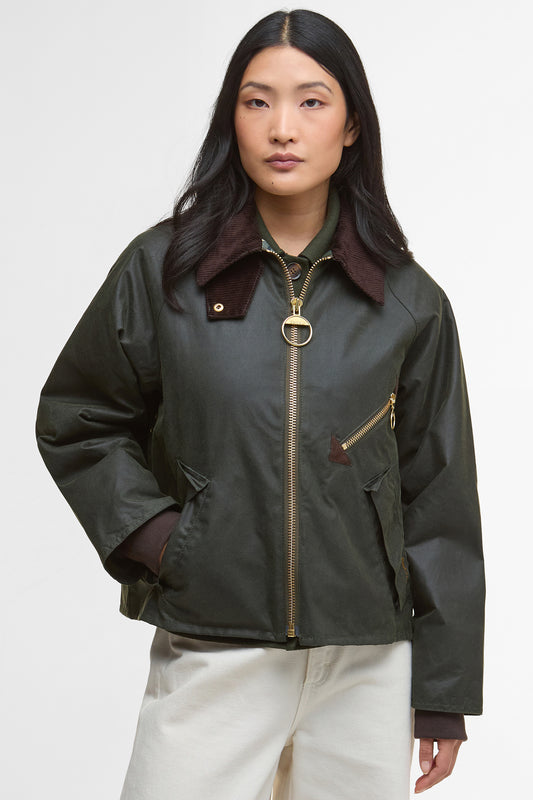 Arlene Wax Jacket Fern/Ancient Tartan