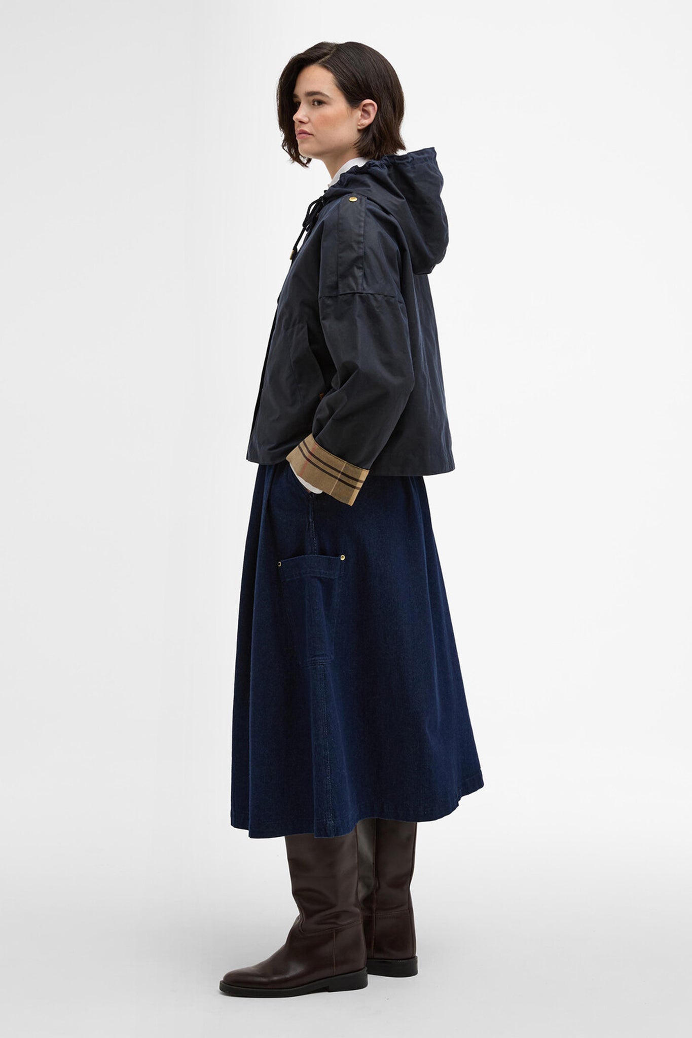 Ryedale Wax Jacket Royal Navy/Dress Tartan