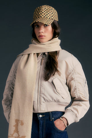 Bowie Crop Bomber Chateau Gray