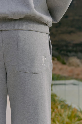 Pin Tuck Track Pants Grey Marle