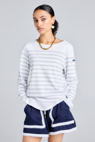 Naval Authentic Striped Sailor Shirt Neige/Gris