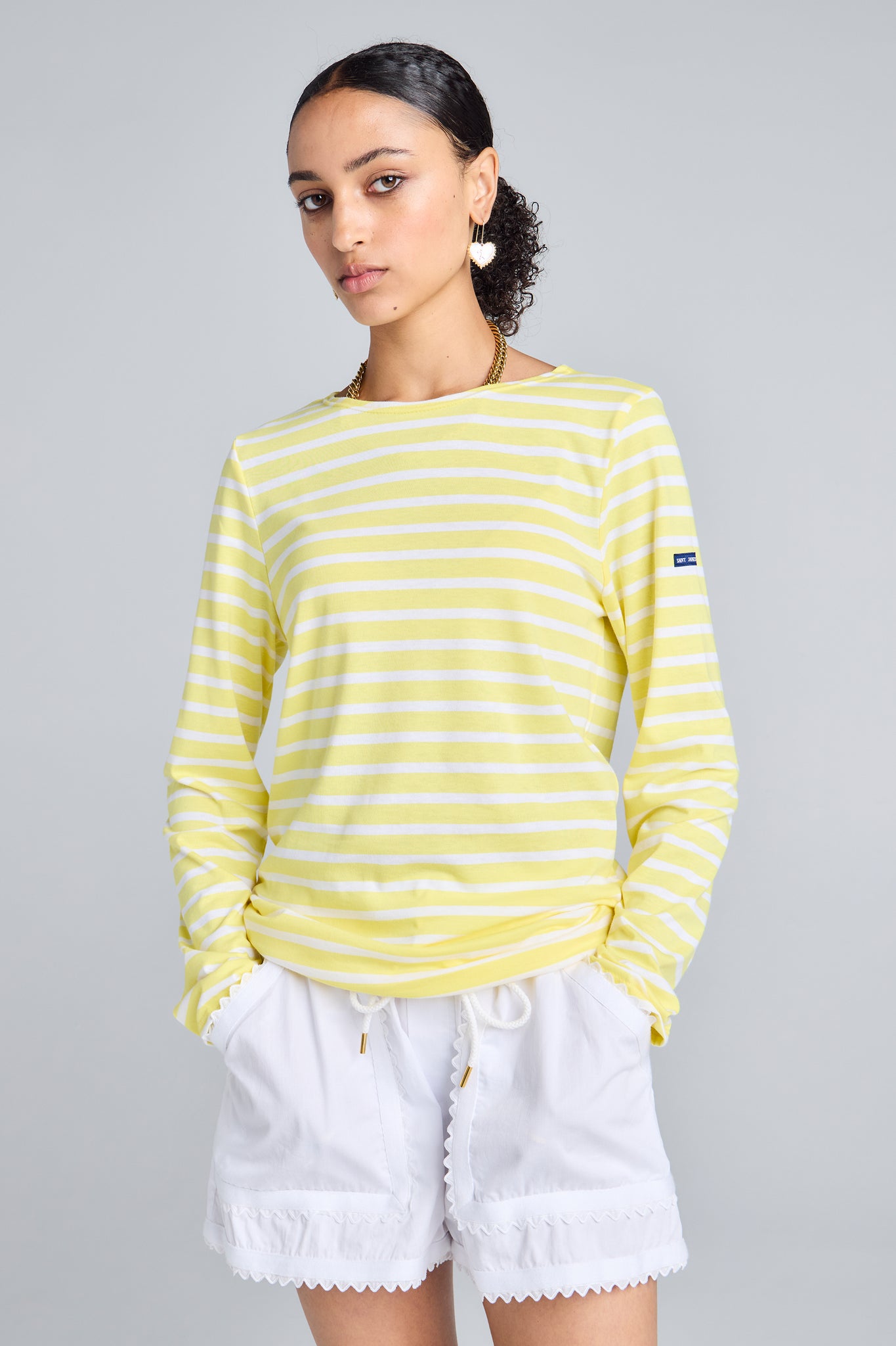 Minquiers Moderne Striped Sailor Shirt Acidule/Neige