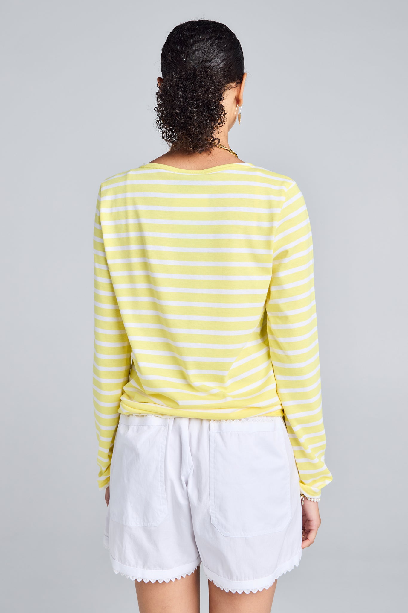 Minquiers Moderne Striped Sailor Shirt Acidule/Neige