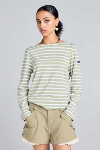 Minquiers Moderne Striped Sailor Shirt Amandier/Neige