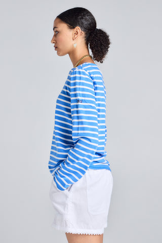 Minquiers Moderne Striped Sailor Shirt Mer/Neige
