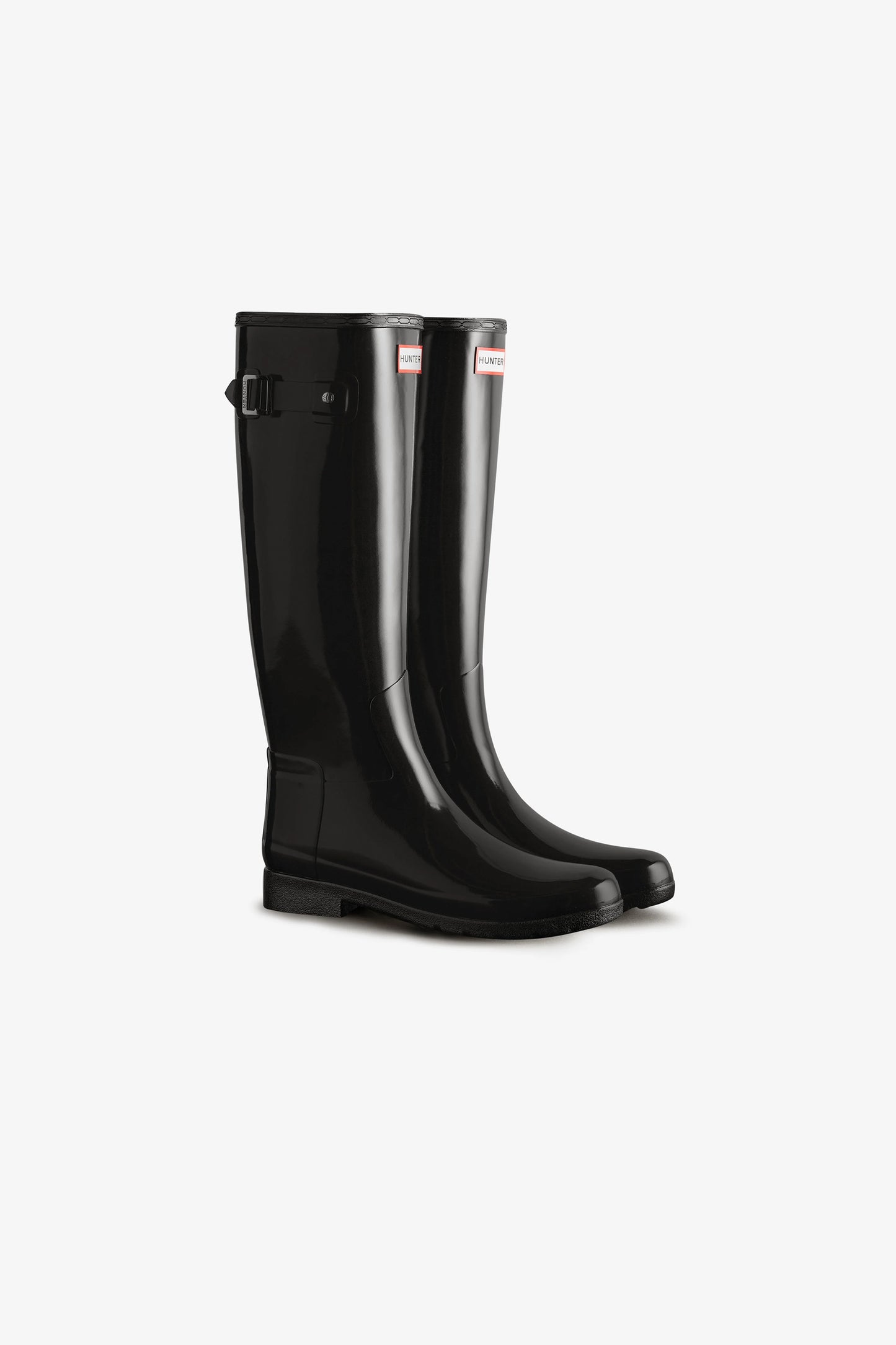 Refined Tall Gloss Boot Black