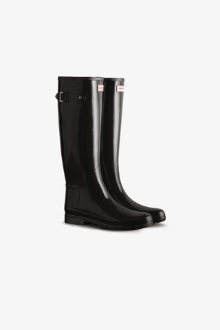Refined Tall Gloss Boot Black