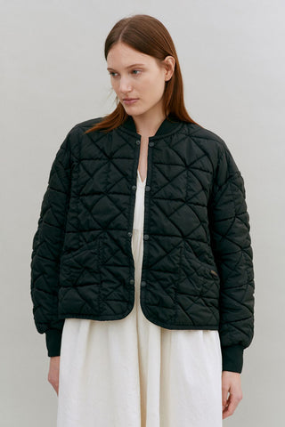 Washed Bomber Jacket Sable Black