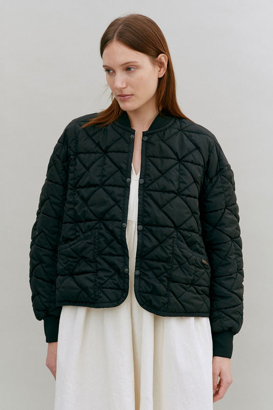 Washed Bomber Jacket Sable Black