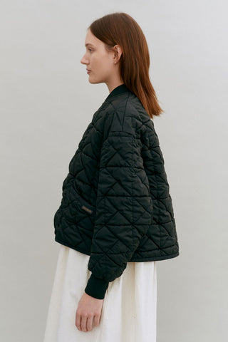 Washed Bomber Jacket Sable Black