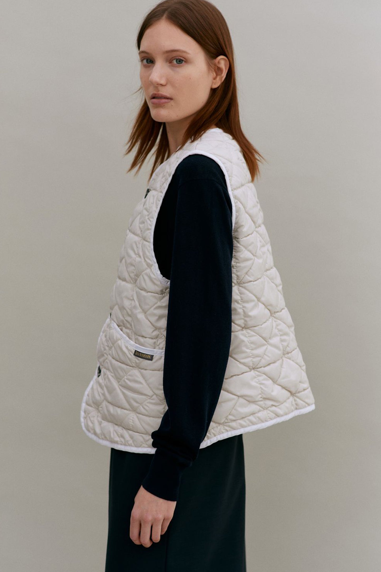 Washed Button Front Thornham Moonbeam Silver