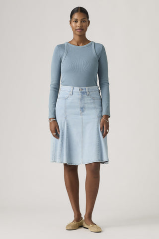 Godet Knee Length Skirt Of Course Stone