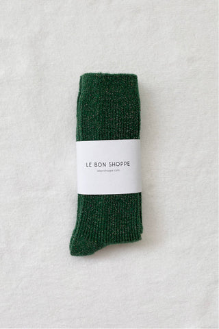 Winter Sparkle Socks Evergreen