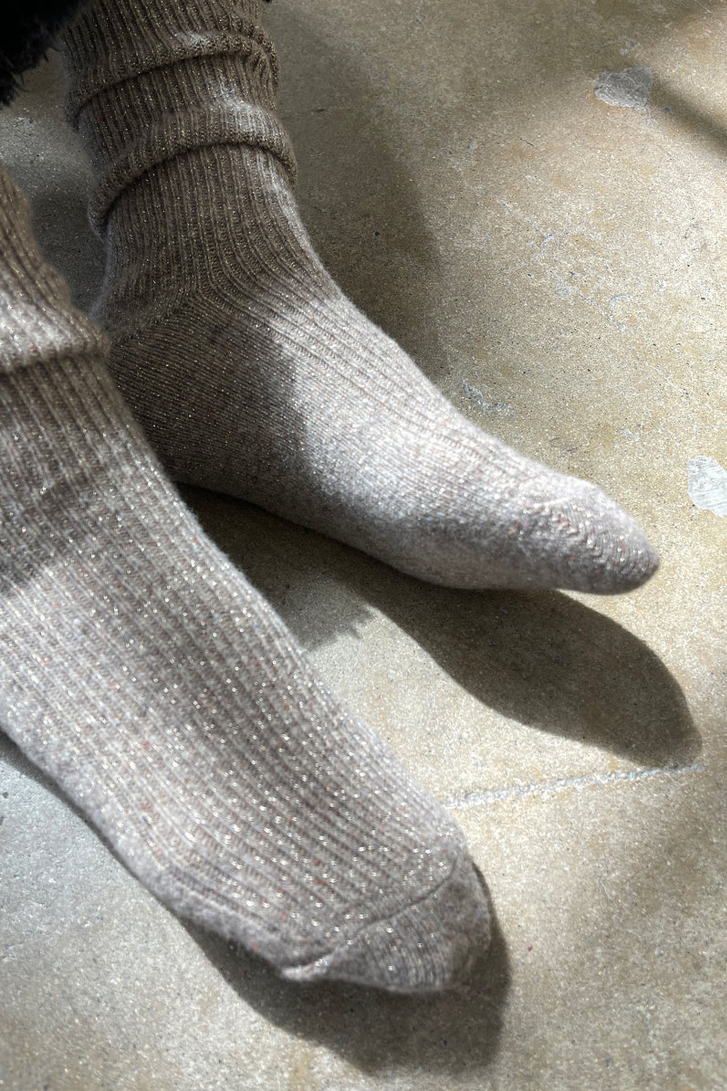 Winter Sparkle Socks Nutmeg