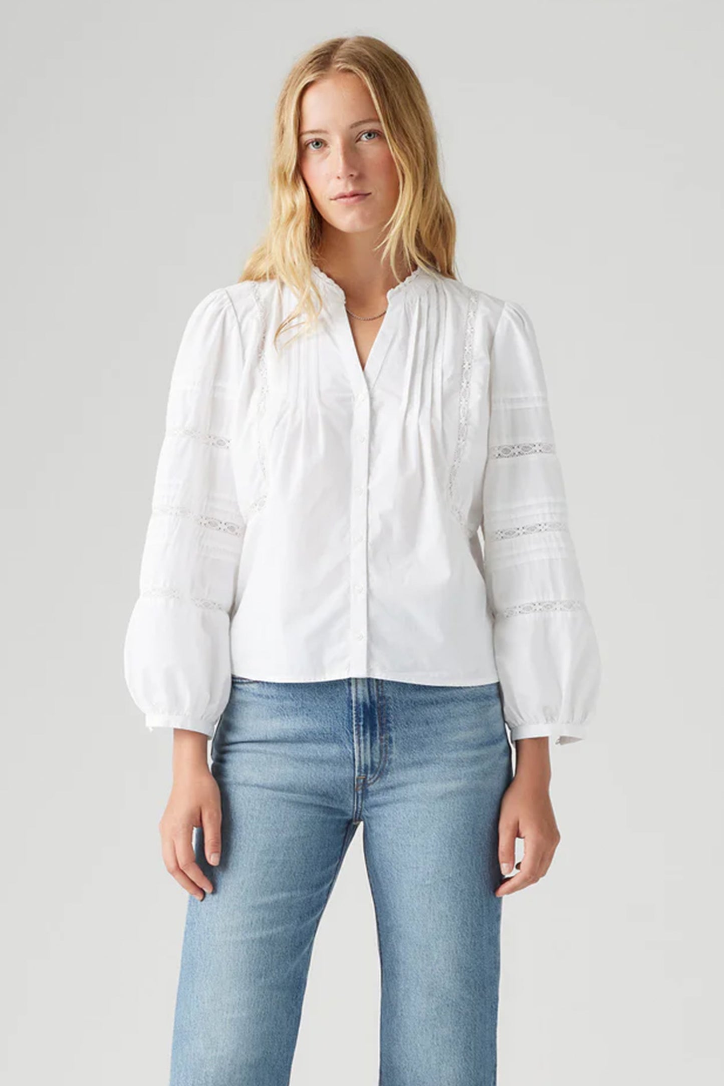 Mandy Long-Sleeve Blouse Bright White