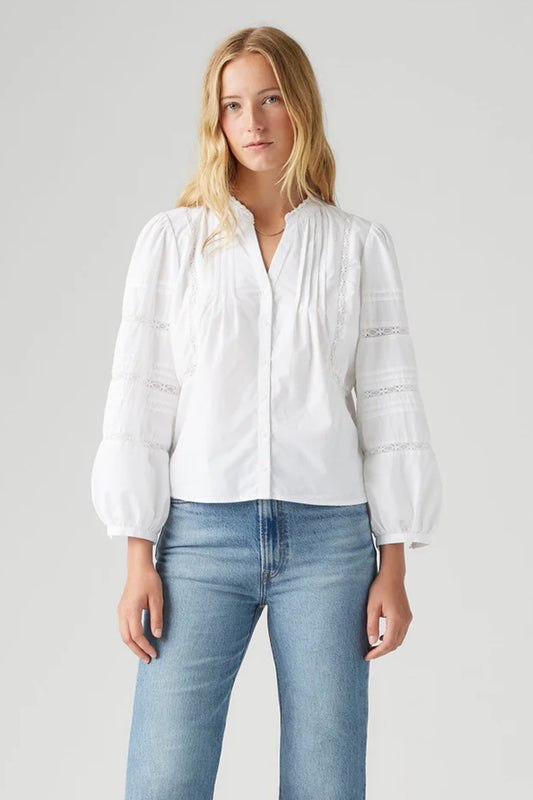 Mandy Long-Sleeve Blouse Bright White