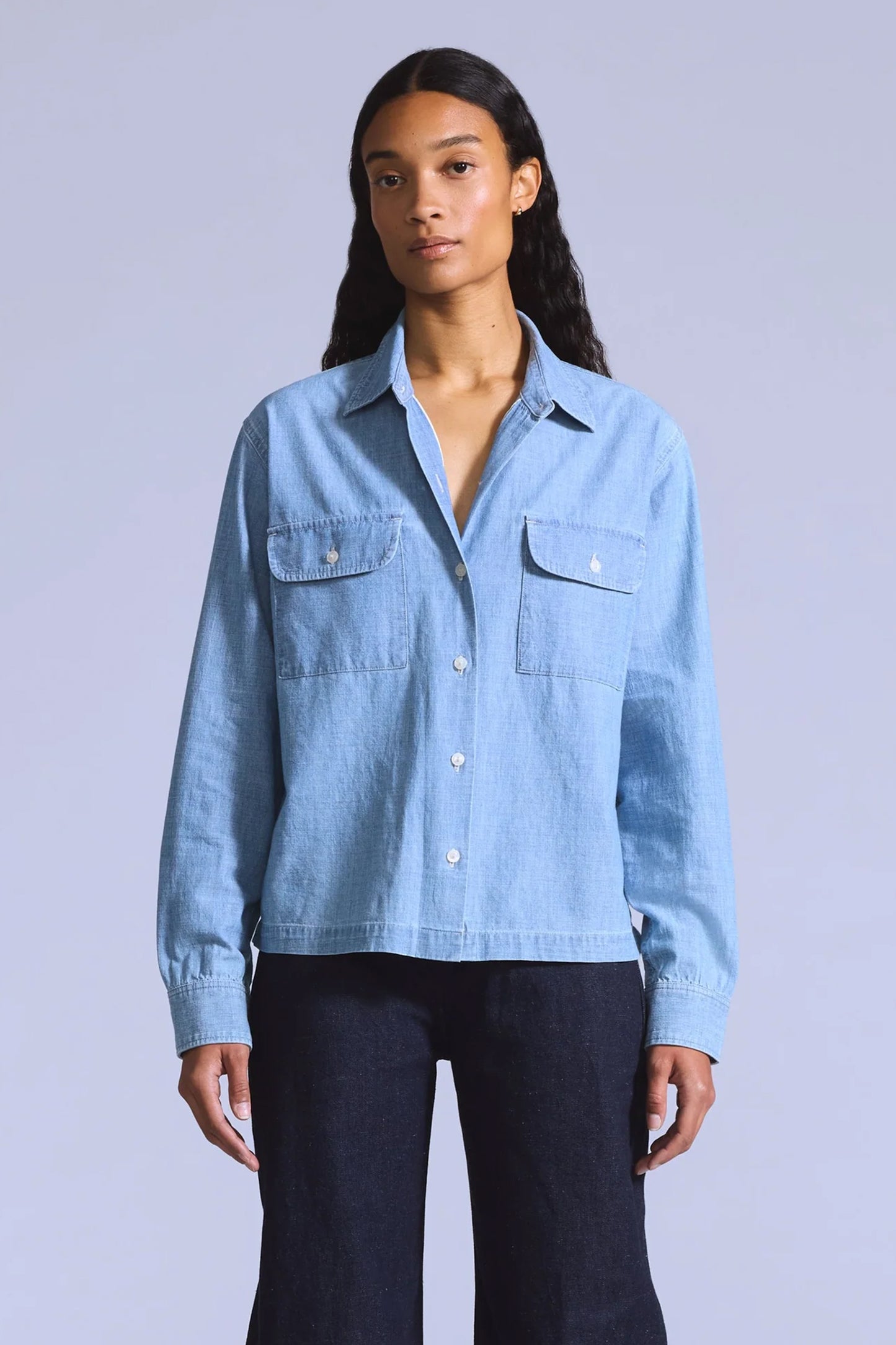 Blue Tab Coral Shirt Chambray Coral Club