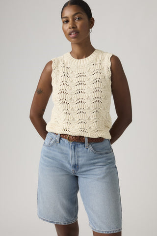 Hope Crochet Tank Egret