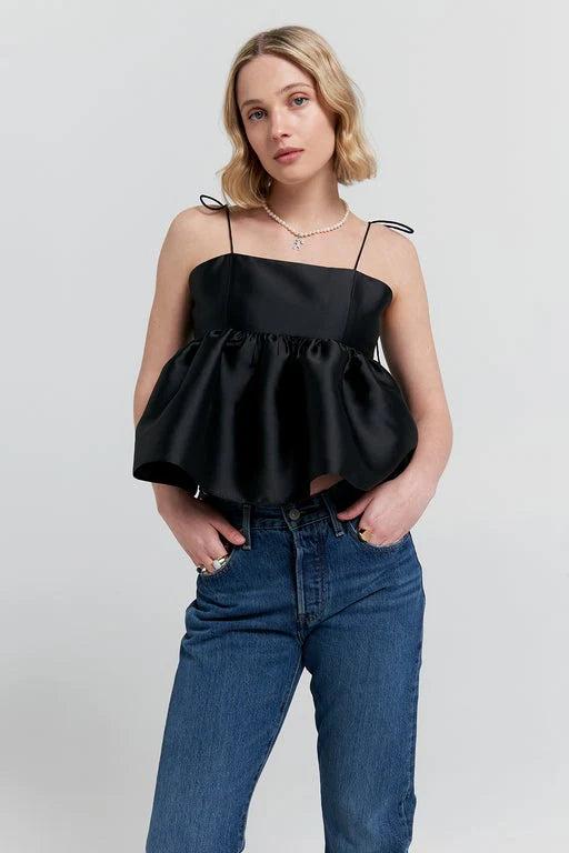 Zestful Top Taffeta Black
