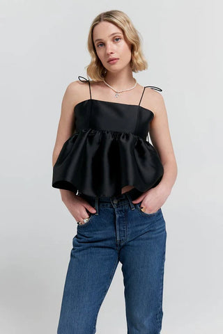 Zestful Top Taffeta Black