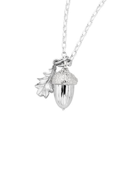 Acorn & Leaf Pendant Silver – Karen Walker