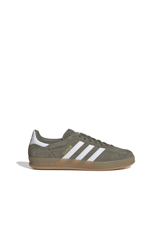Gazelle Indoor Shoes Olive Strata/Cloud White/Gold Metallic