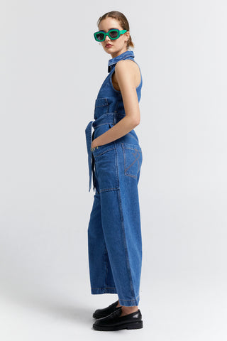 Aeronautical Jumpsuit Washed Denim