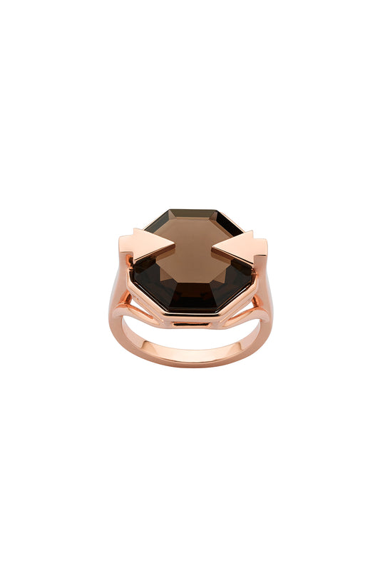 Astrid Ring Smoky Quartz Rose Gold