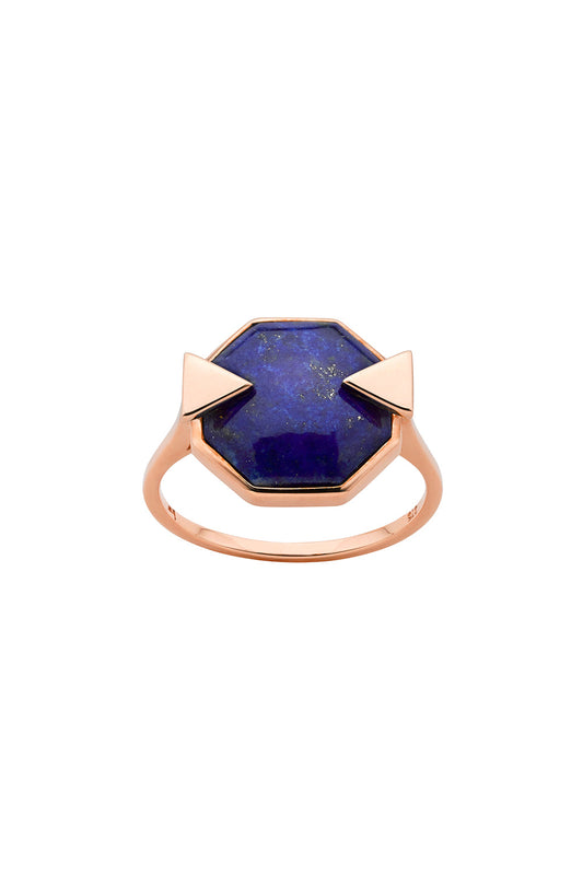Astro Ring Lapis Rose Gold