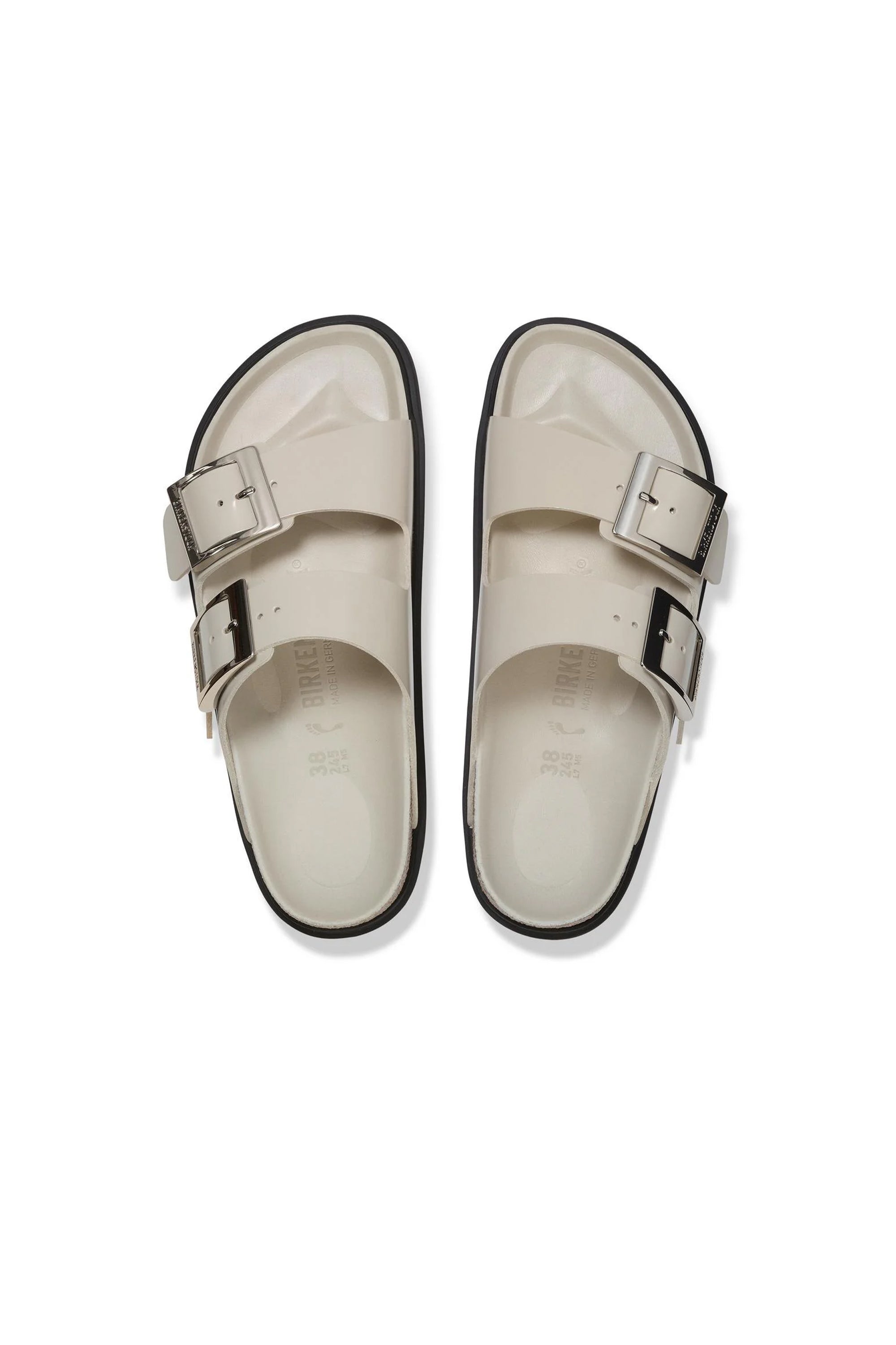 Arizona Droplet Buckle High Shine Regular Fit Oyster – Karen Walker