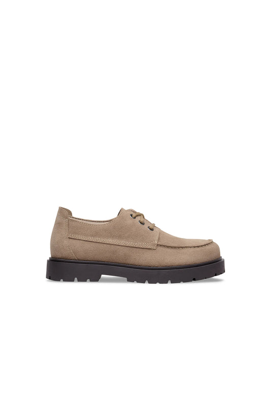 Highwood Moccasin Lace Low Suede Regular Fit Grey Taupe