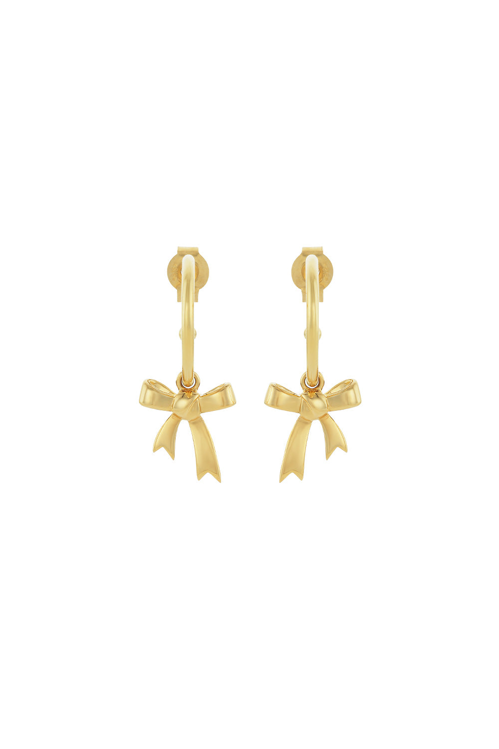 Bow Hoop Earrings Gold