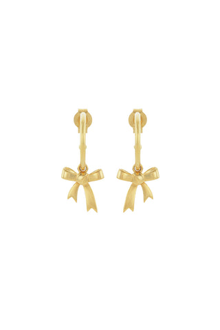 Bow Hoop Earrings Gold
