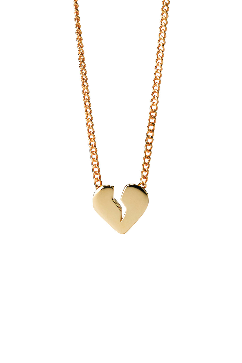 Broken Heart Necklace Gold