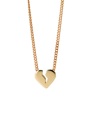 Broken Heart Necklace Gold