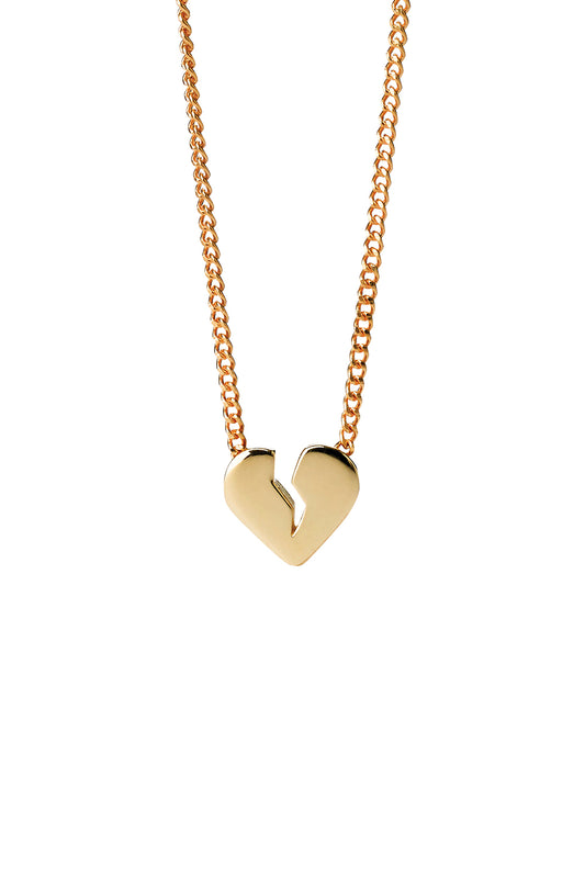 Broken Heart Necklace Gold