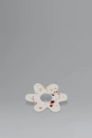 Daisy Napkin Ring Raspberry Splatter