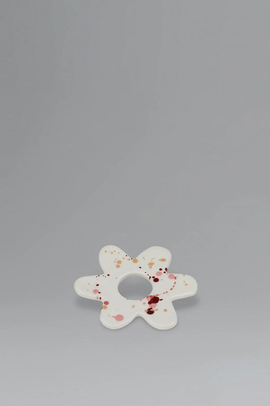 Daisy Napkin Ring Raspberry Splatter