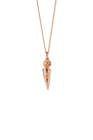 Carrot Necklace Rose Gold