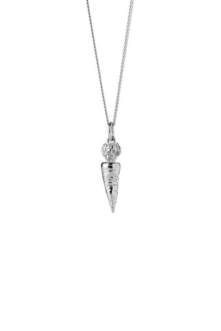Carrot Necklace Silver