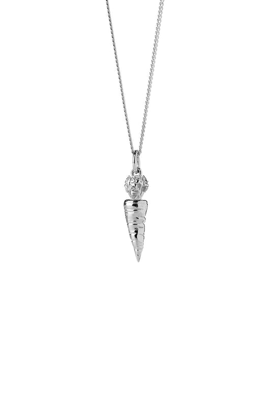 Carrot Necklace Silver